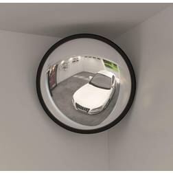 vidaXL Indoor Convex Traffic Black Ã40 cm Acrylic Wall Mirror